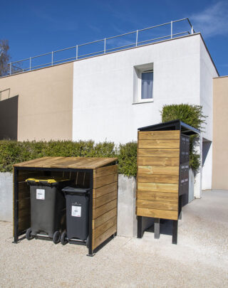 Urbencea-Réinventons-nos-espaces-de-vie-résidence-stravinsky-guyancourt-abri-OM-déchets-poubelle-abri-boite-aux-lettres