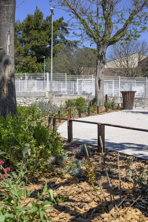 Urbencea-Réinventons-nos-espaces-de-vie-avenue-ventoux-lisse-basse-corten-végétalisation-protection-délimitation-espaces-verts--carpentras